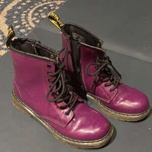 Doc Martin Purple Patent Combat Boots